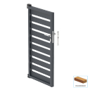 Single-wing aluminium gate 1,025x1,50m with 20x100 R7016 filling - set